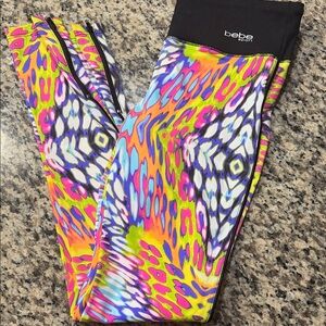 bebe Sport Multicolor Patterned Leggings